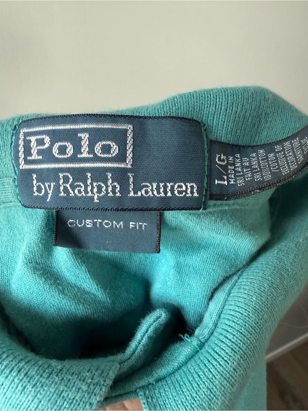 Ralph Lauren Teal Short-Sleeve Polo with Yellow Logo
